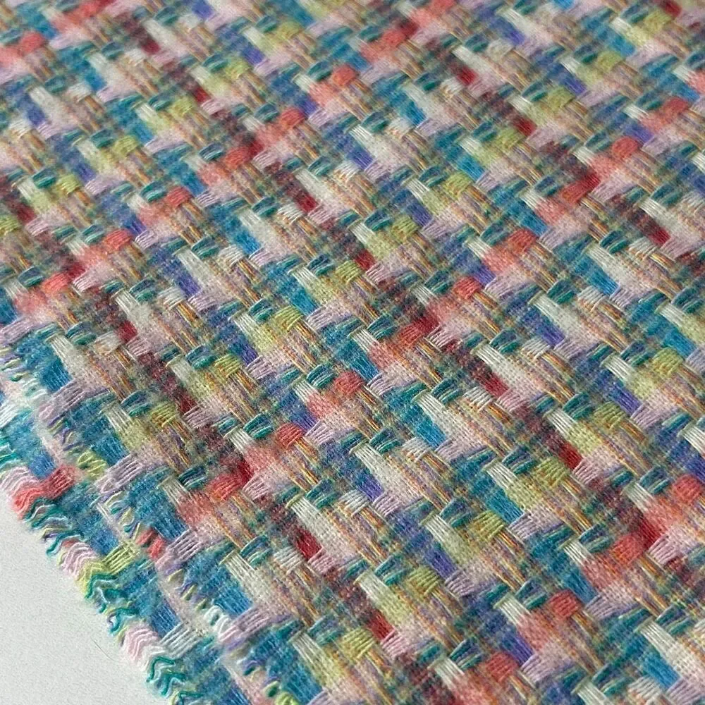 V. Fraas Cashmink Acrylic Woven Fringe Scarf Made in Getmany